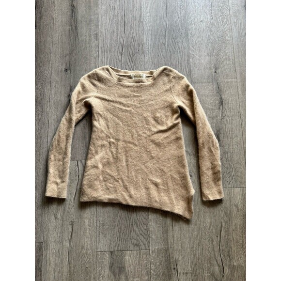 Peck & Peck Luxury 2-Ply Cashmere Sweater Beige Long Sleeve Knit Pullover Small - Picture 1 of 3